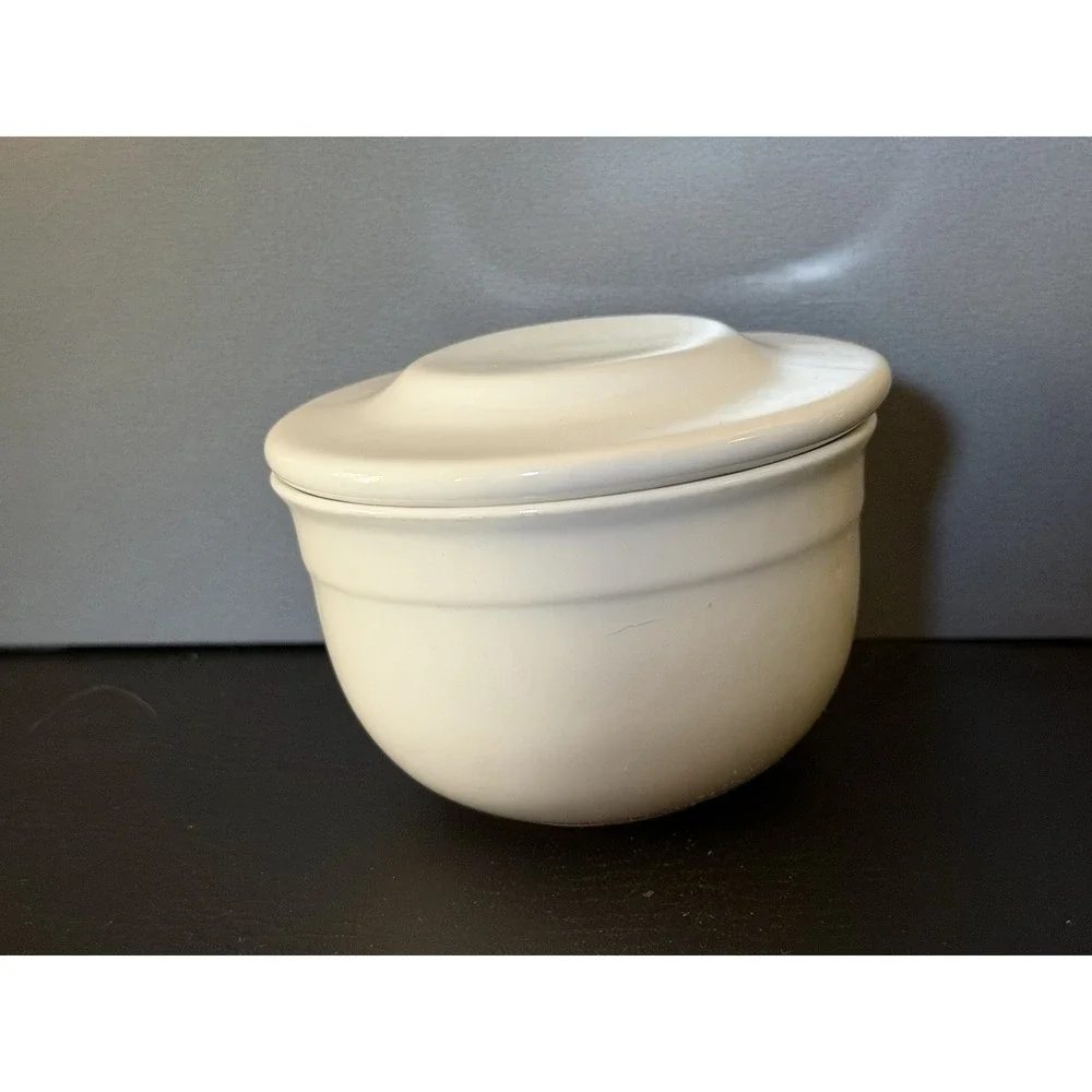 Emile Henry Ceramic White Butter Pot Butter Bell Crock Made In France
